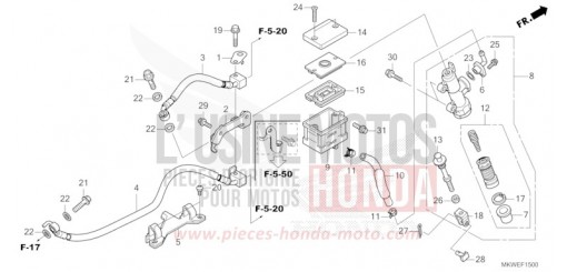 REAR BRAKE MASTER CYLINDER NC750XDS de 2025